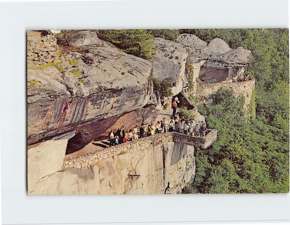 Postcard Undercliff Terrace Rock City Gardens Georgia USA