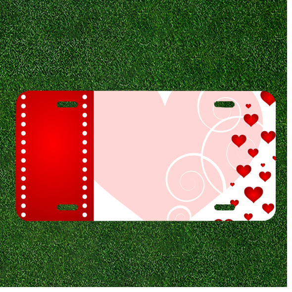 Custom Personalized License Plate Car Tag With Postcard Letter Banner Holiday