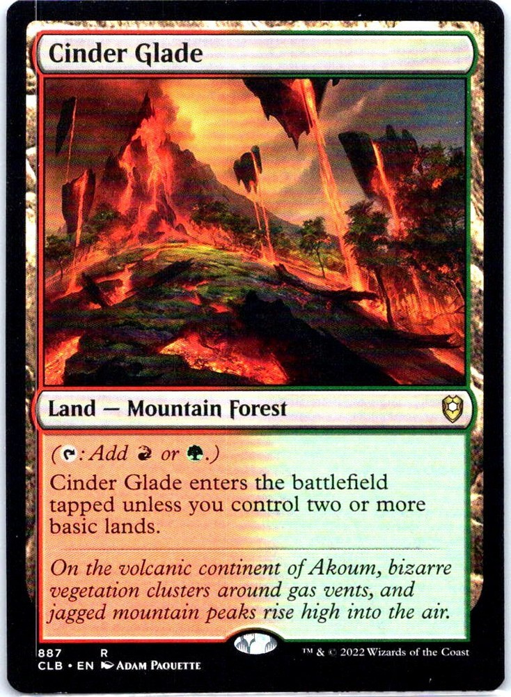 #887 Cinder Glade MTG Commander Legends: Battle for Baldur's Gate редкая