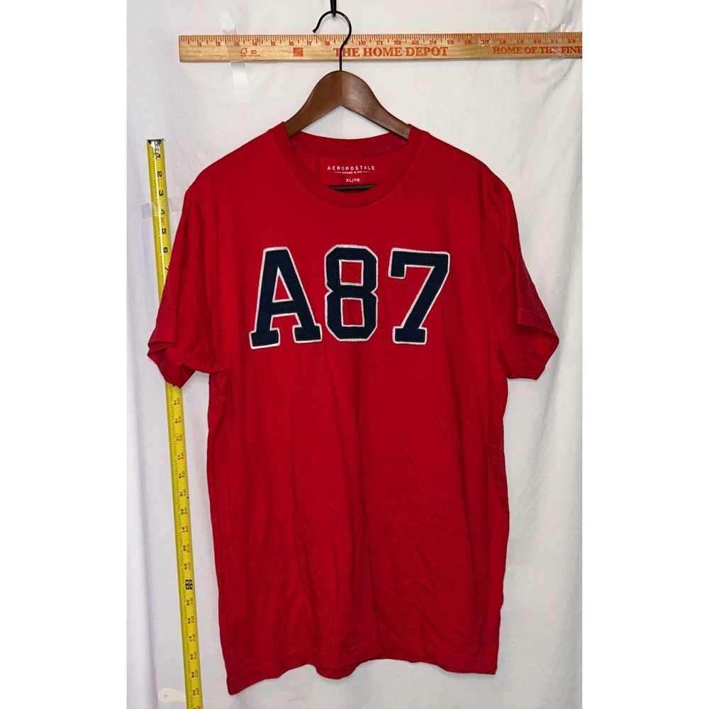 Aeropostale Red A87 Graphic T Shirt XL Mens Cotton Blend Tee