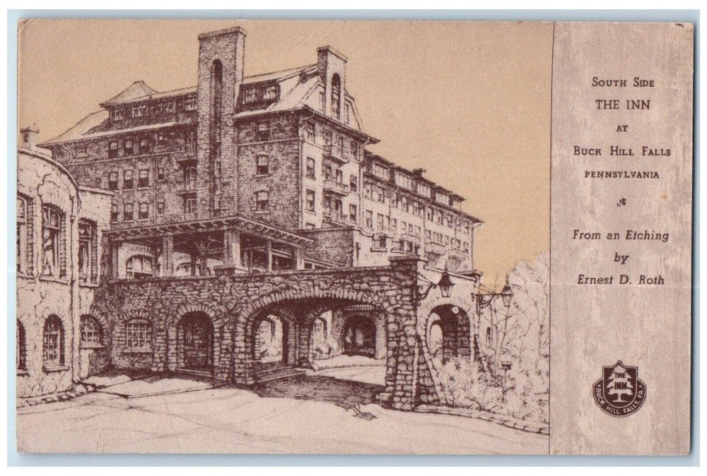 c1930's South Side The Inn Hotel At Buck Hill Falls Pennsylvania PA Postcard