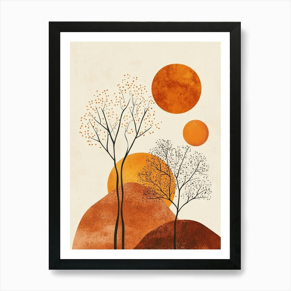 Autumn Trees 46 Art Print Framed Wall Art Poster Canvas Print Picture