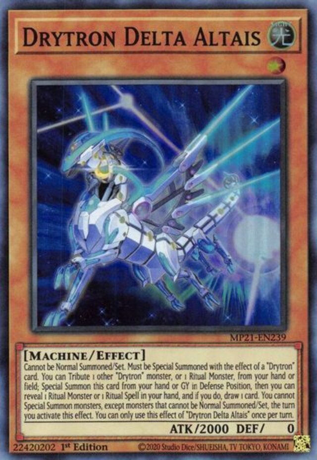 YuGiOh Drytron Delta Altais MP21-EN239 Super Rare 1st Edition NM