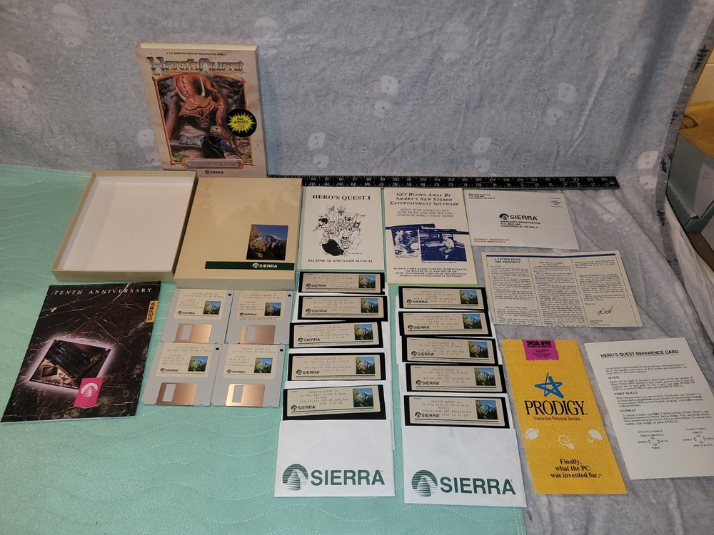 Hero's Quest: So You Want to Be a Hero (PC) BIG BOX - 5.25 & 3.5 Floppy Vintage