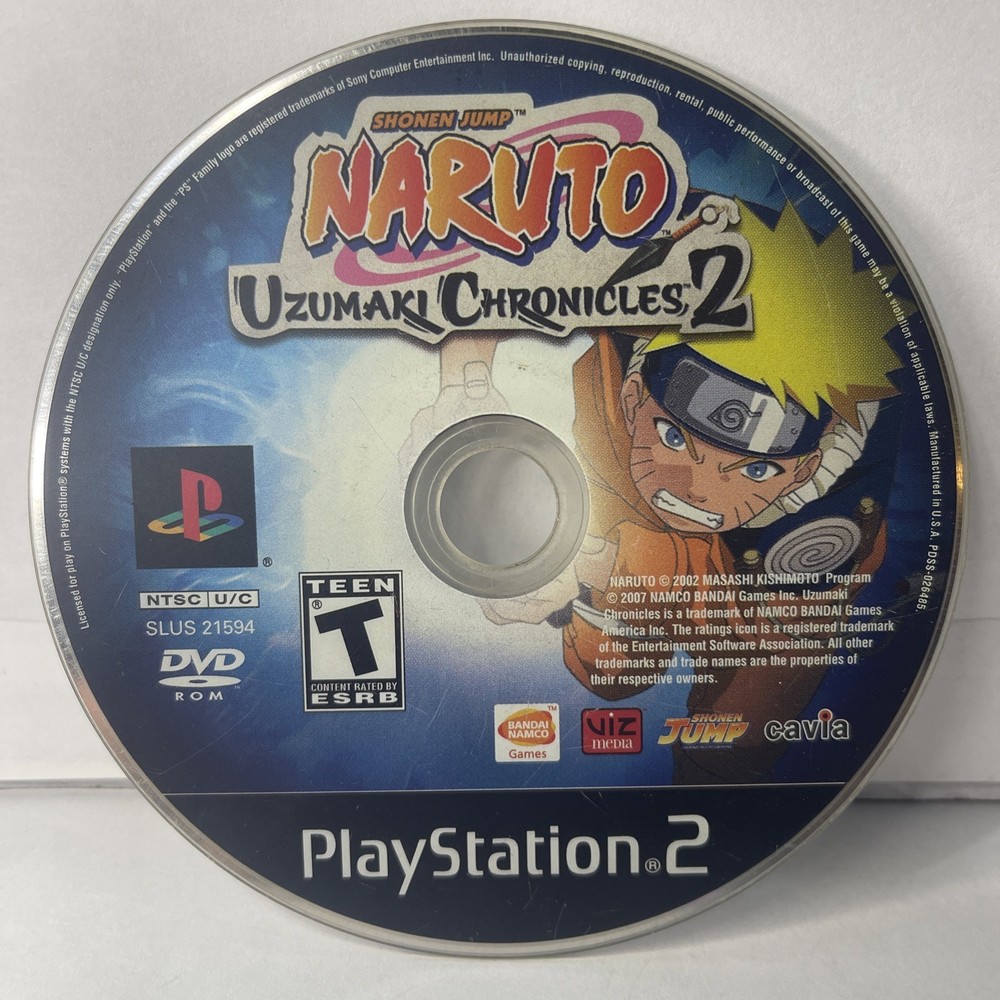 Naruto: Uzumaki Chronicles 2 (Sony PlayStation 2, 2006) PS2. Disc Only. Tested
