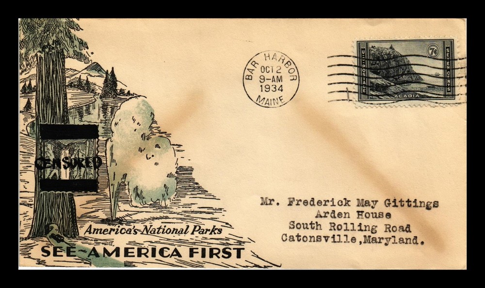 Us Cover Acadia National Park First Day Issue Scott 746 Linprint Cachet-image