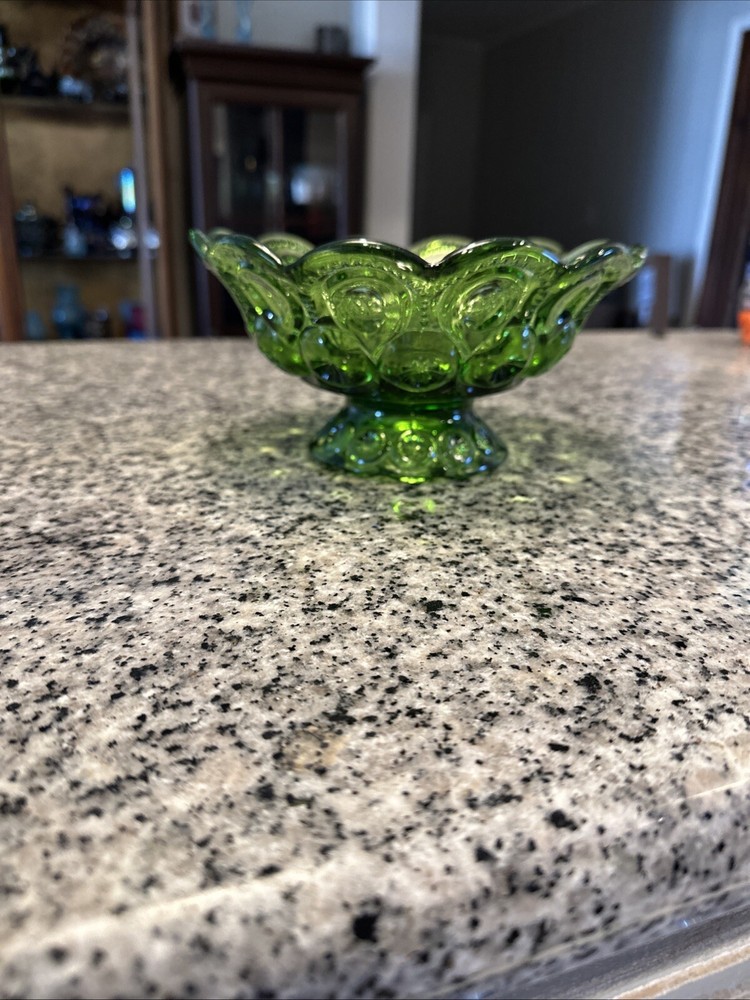 Green LE Smith Moon And Star Candy Dish