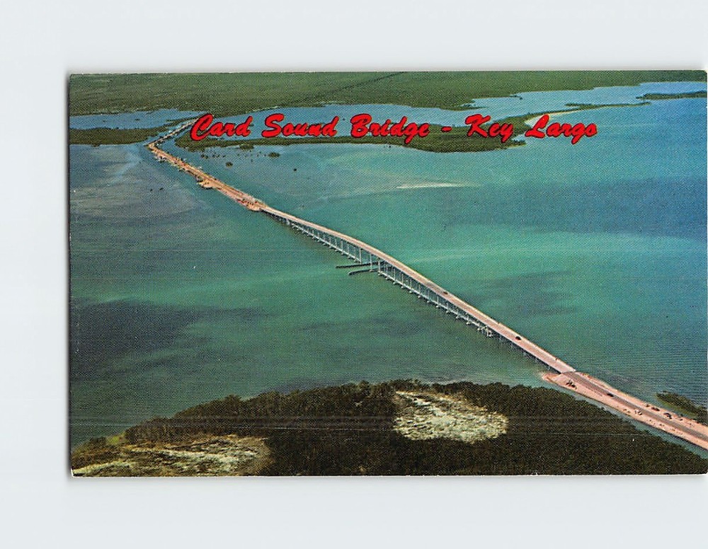 Postcard Aerial View of the Card Sound Bridge Key Largo Florida USA