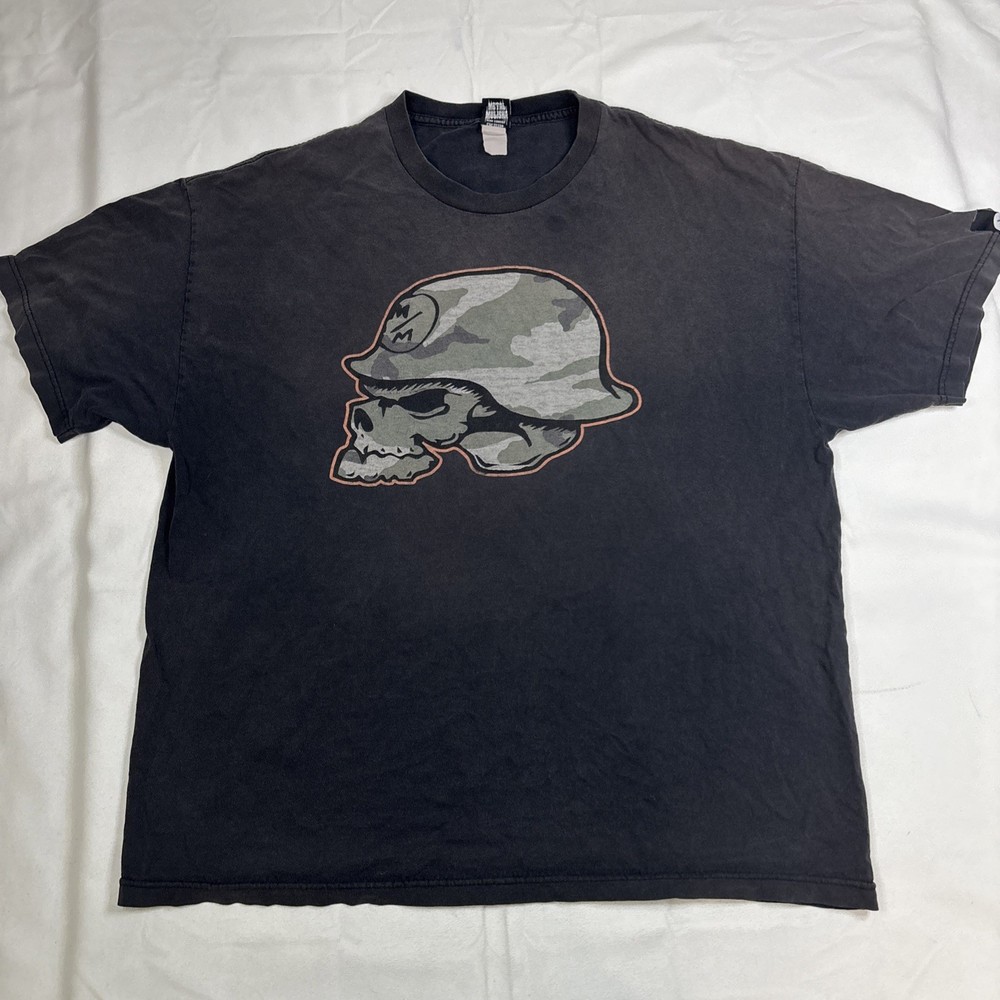 Metal Mulisha T Shirt Men’s 2XL Black  Graphic Skull Helmet