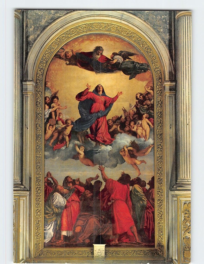 Postcard Assumption of the Virgin Painting by Titian Venice Italy