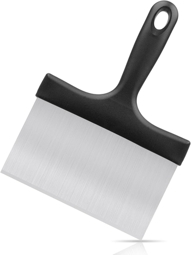 Stainless Steel Grill & Griddle Scraper with Comfort Grip Handle for Blackstone