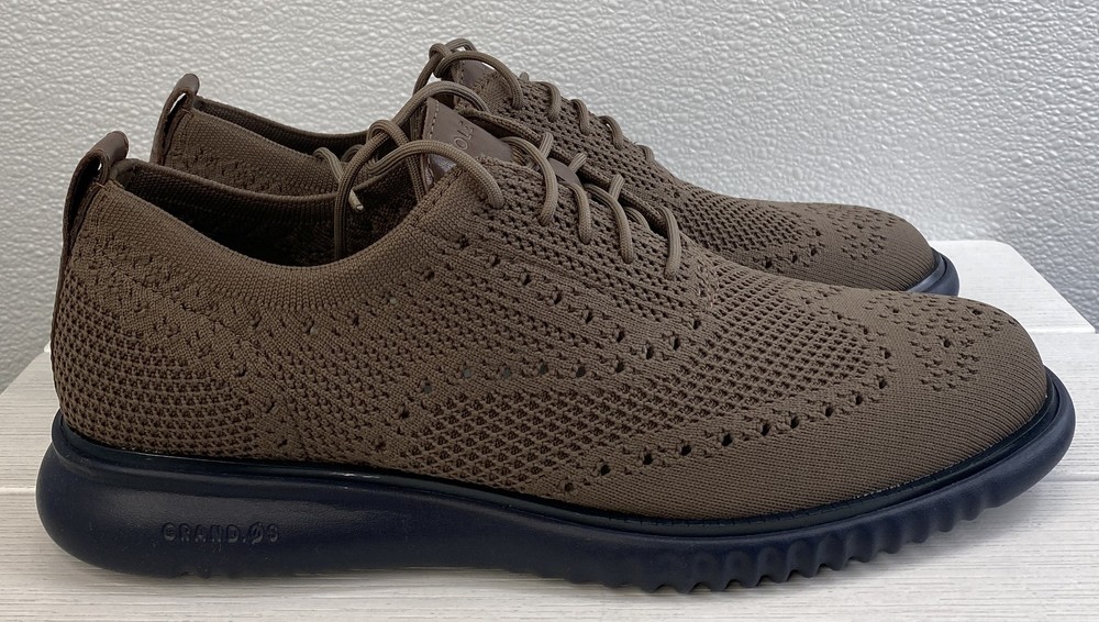 Cole Haan 2 Zerogrand Stitch Lite Men Size 9.5M CH Lava/Blueberry Wingtip Oxford