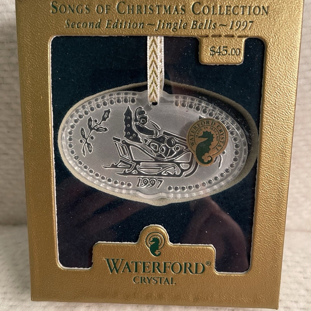 1997 Waterford Crystal Jingle Bells Ornament Songs of Christmas Second Edition