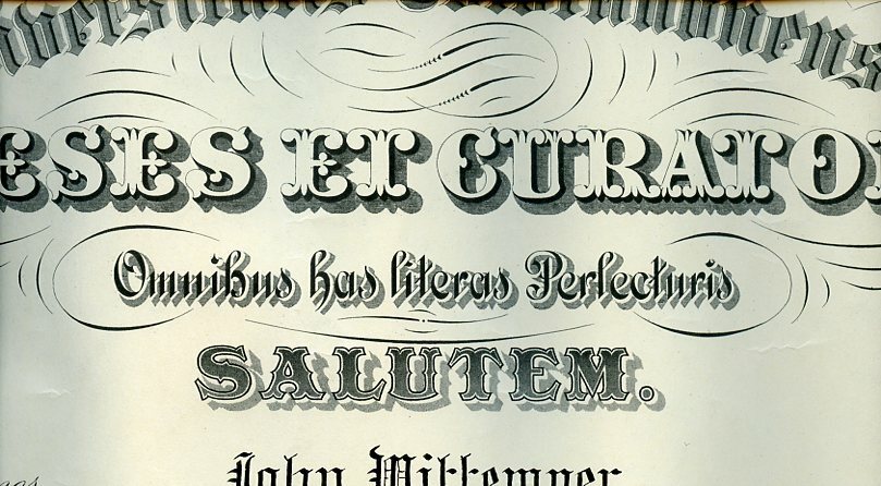 1943 Rolled University Document - WITTEMYER Family Man - 19