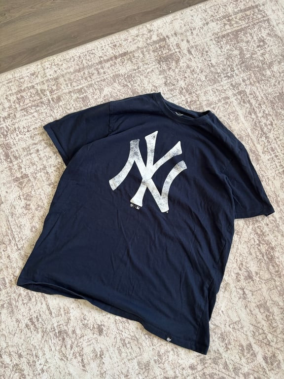 Vintage Faded Blue Navy 2000’s New York Yankees '47 Brand Black Super Rival Sh