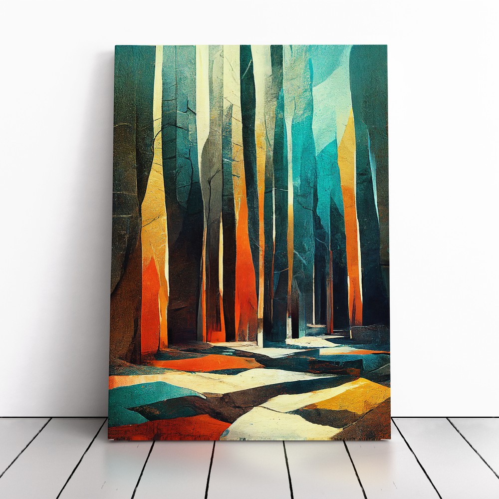 Abstract Forest No.6 Canvas Wall Art Print Framed Picture Home Office Decor-image