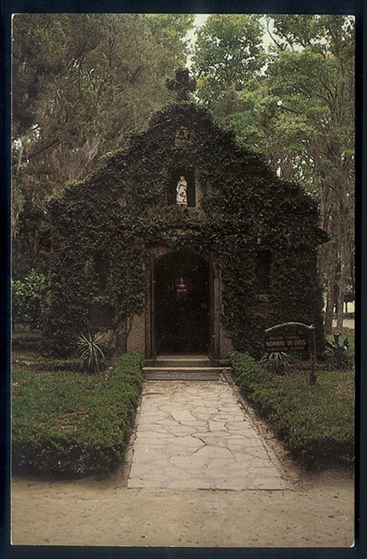 Vintage MISSION NOMBRE de DIOS Postcard, Our Lady of La Leche, St Augustine, FL