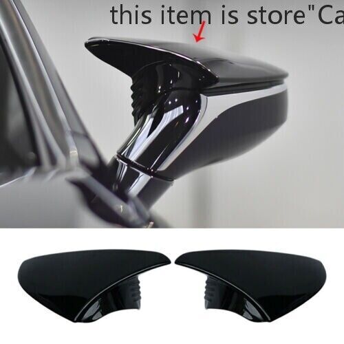 Glossy Black Mirror Cover Trim for Lexus IS ES UX RC LC Side Door