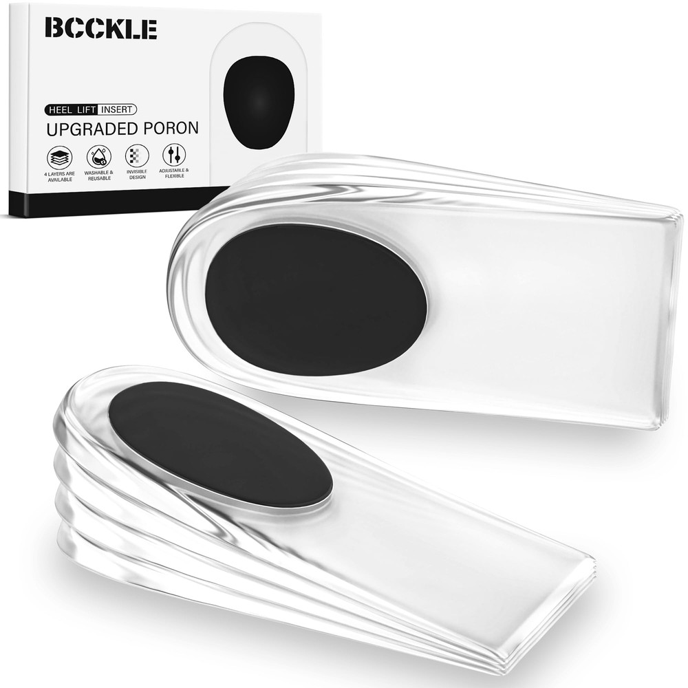 4Layers Adjustable Orthopedic Heel Lift,Upgrade Poron Heel Pads Inserts,Max A...