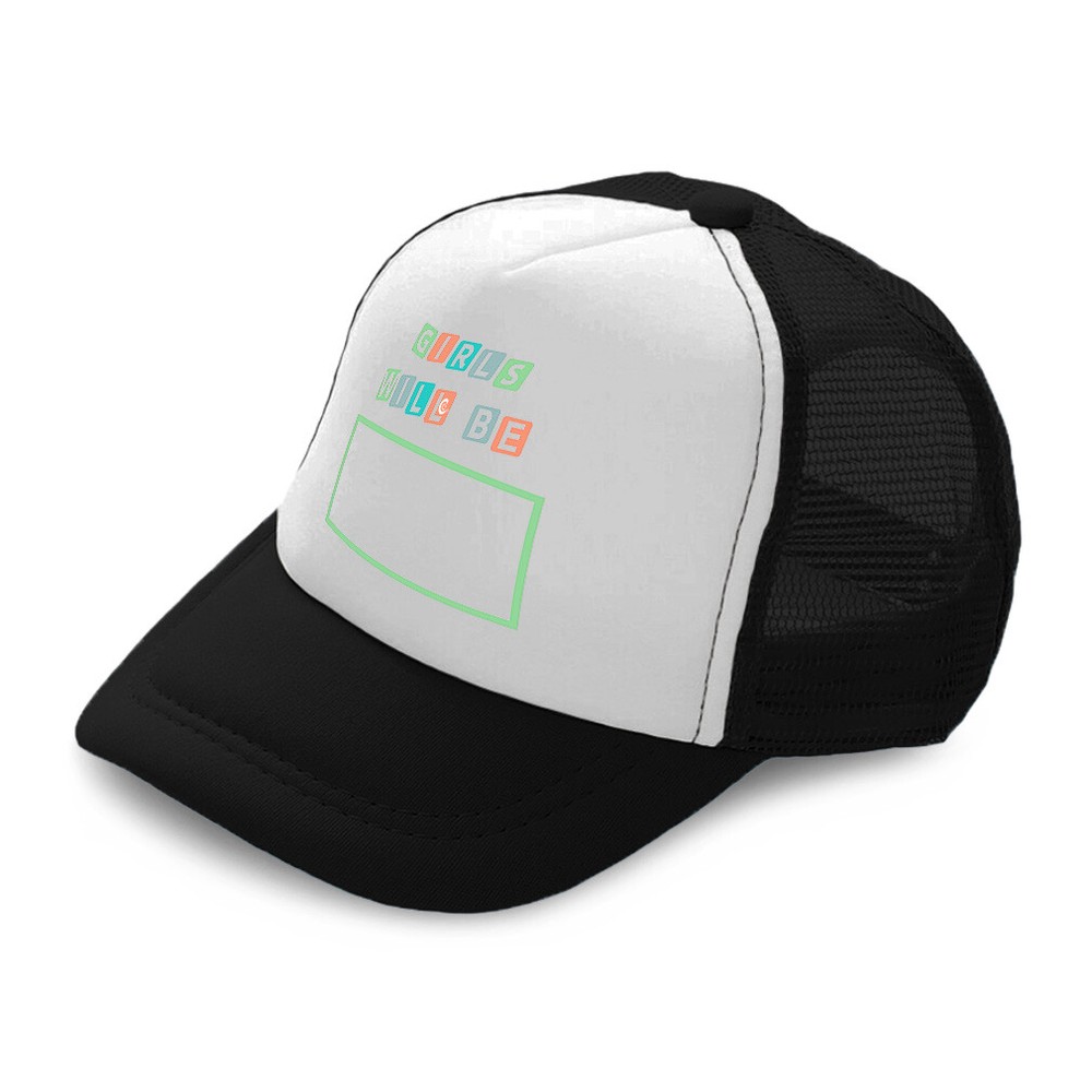 Kids Trucker Hat Girls Will Be B Polyester Boys Caps & Girls Caps Adjustable