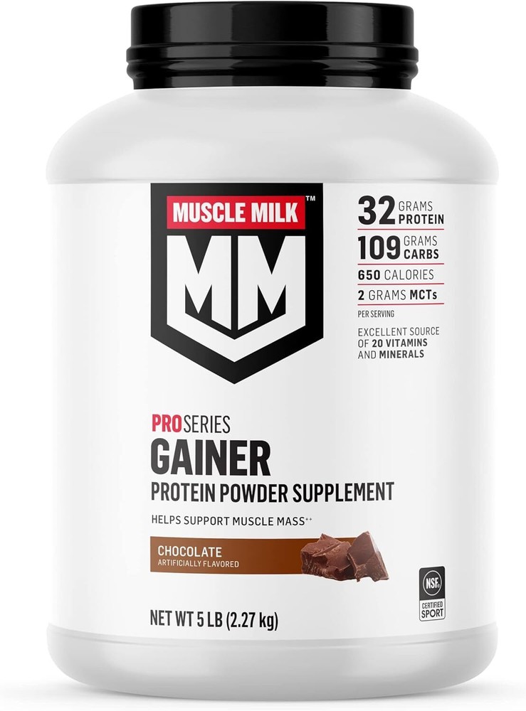 Muscle Milk Gainer Protein Powder, Chocolate, 32g 5 Pound (Pack of 1)