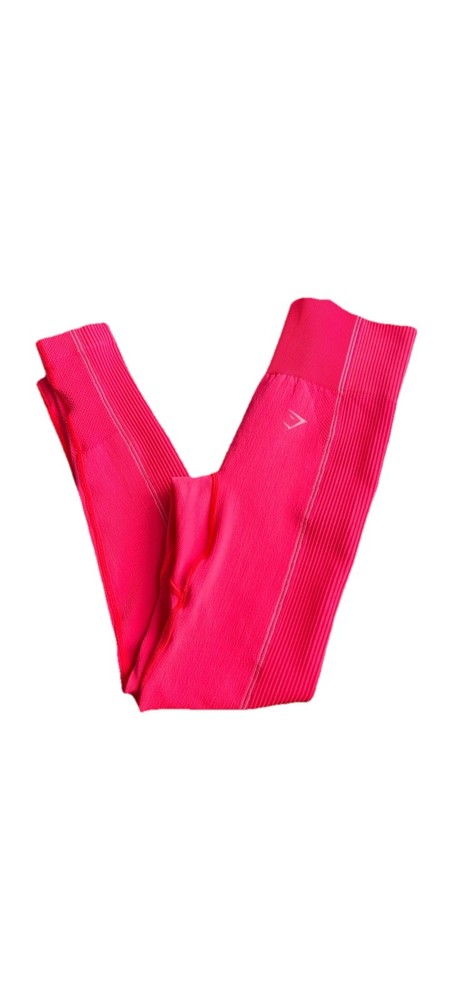 Gymshark Ultra Seamless Women's neon Pink High Rise Leggings S Compression