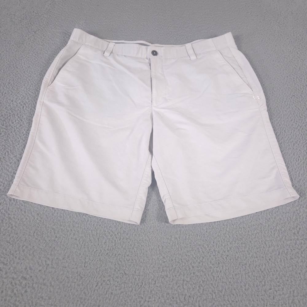 Under Armour Shorts Mens 42 White Match Play Stretch HeatGear Golf 11