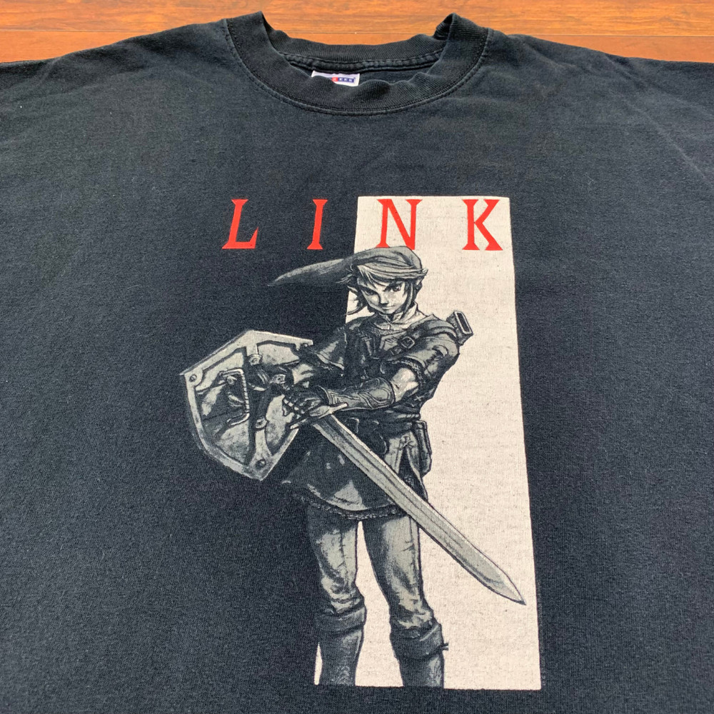 Y2K Legend of Zelda Link Scarface Graphic T-Shirt Men’s Large Black