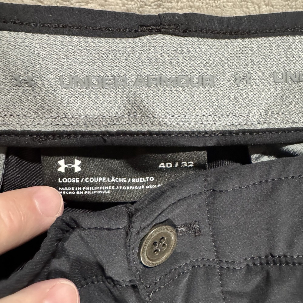 Under Armour UA Drive Performance Golf Pants Mens 40x32 Black Stretch Chino