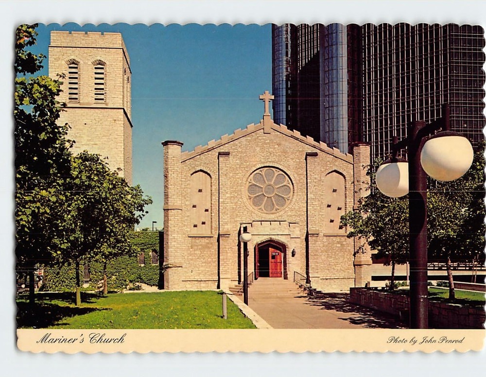 Postcard Mariners Church Detroit Michigan USA