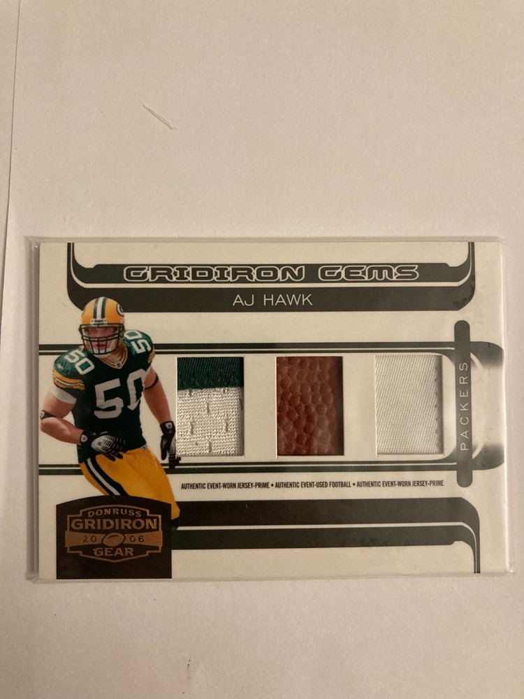 2006 Donruss Gridiron Gems Triple Rookie /50 AJ Hawk