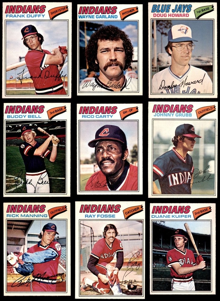 1977 O-Pee-Chee Indians Near Team Set 6 - EX/MT 6620257 (10 / 11 cards)