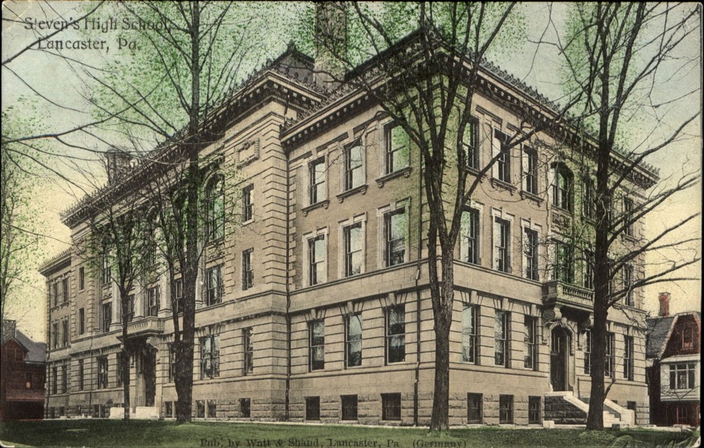 Steven's High School Lancaster Pennsylvania ~ UDB c1905 vintage postcard