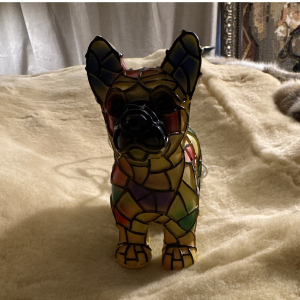 Stained resin  Dog Accent Lamp Multicolor Novelty Animal Design