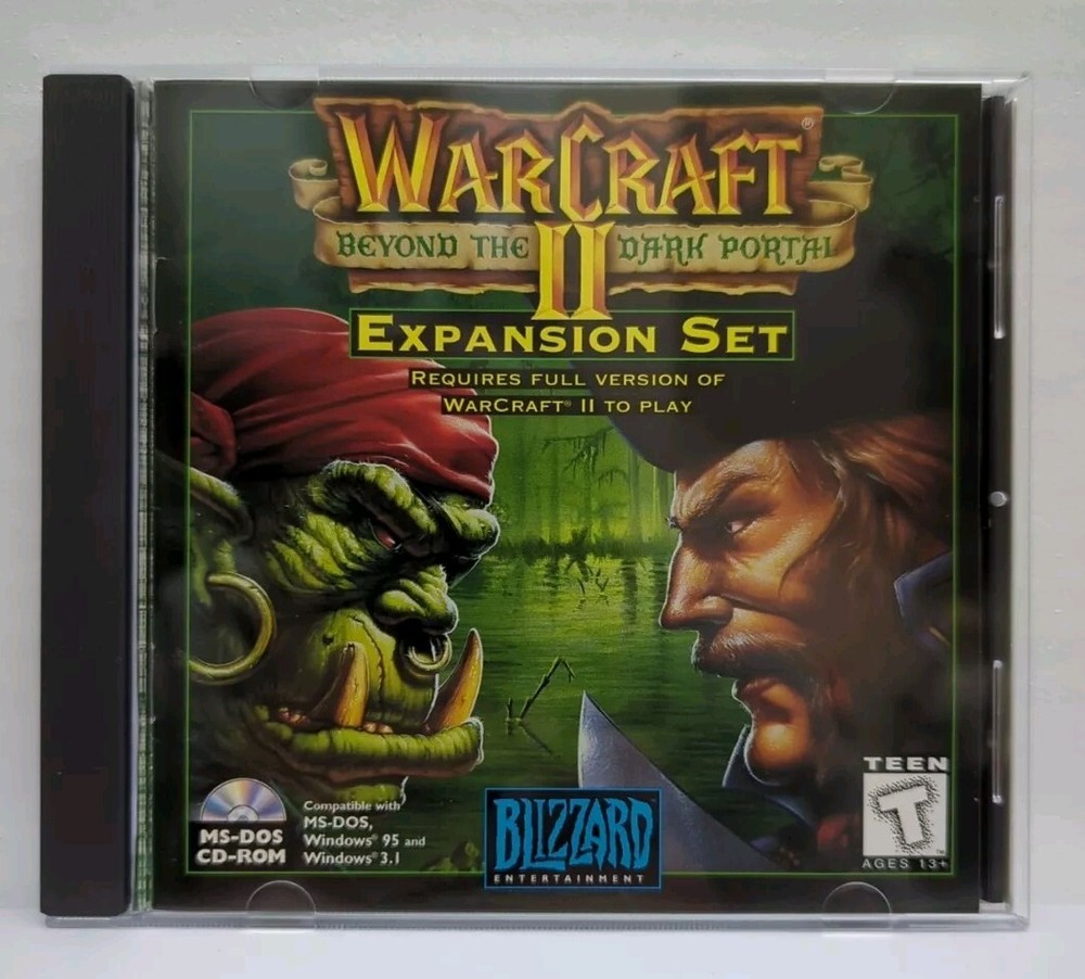 Warcraft II Beyond The Dark Portal PC Game Expansion 1996 CIB, Reg Card
