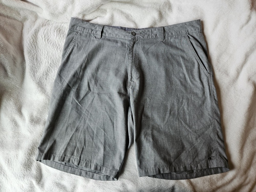 EUC O'Neill Men's Gray Flat Front Casual Chino Walking Long Shorts Size 38