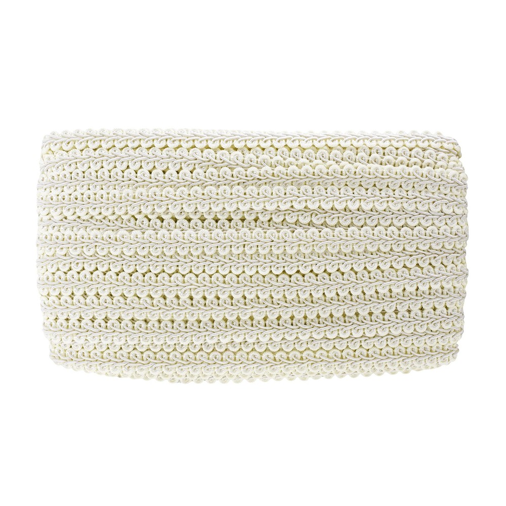 Mandala Crafts Cream Gimp Braid Trim Roll - 3/8 in Inch 30 Yards,