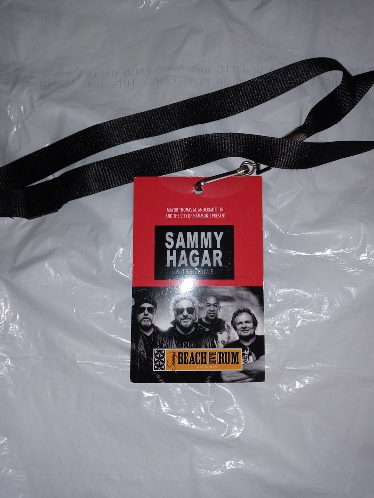 SAMMY HAGAR  Van Halen RaRe 7/17/21 VIP Pass Lanyard 2021 Concert Tour Ticket #1