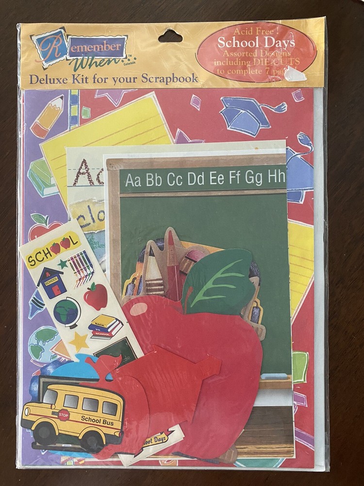 REMEMBER WHEN by Colorbok SCHOOL DAYS SCRAPBOOKING  KIT NEW IN PACKAGE ACID FREE-image