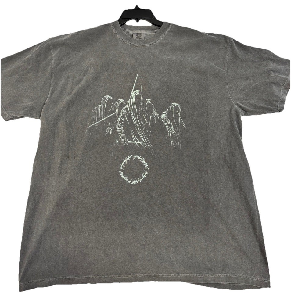 Lord of the Rings Nazgul Ringwraith Graphic T Shirt Gray 2XL Fantasy Tee