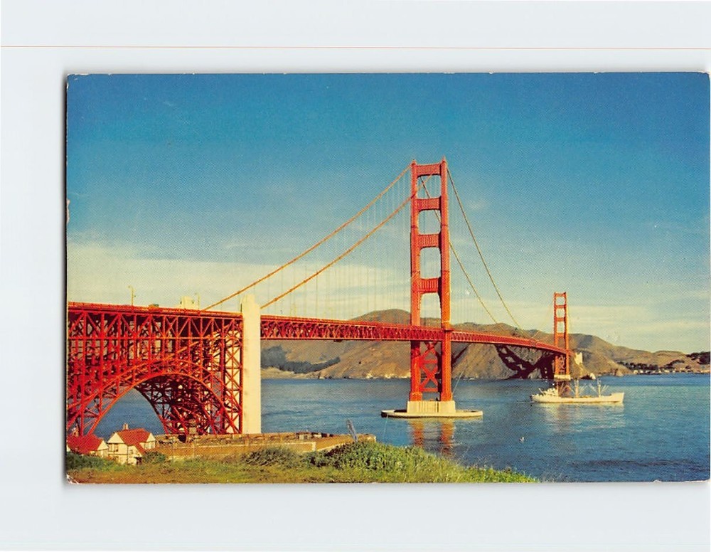 Postcard Golden Gate Bridge San Francisco California USA