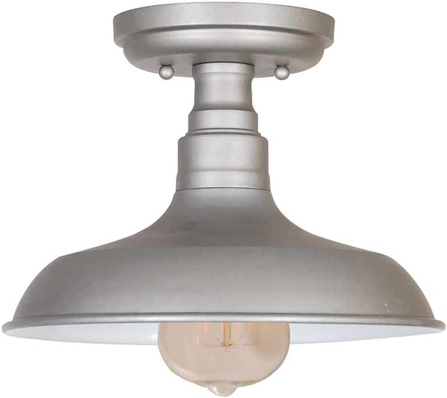 519876 Kimball Industrial Farmhouse 1-Light Indoor Semi-Flush Ceiling Mount Ligh