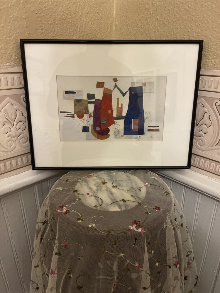 Abstract Kandinsky Counted Cross Stitch Pattern with Contrasting Colors-image