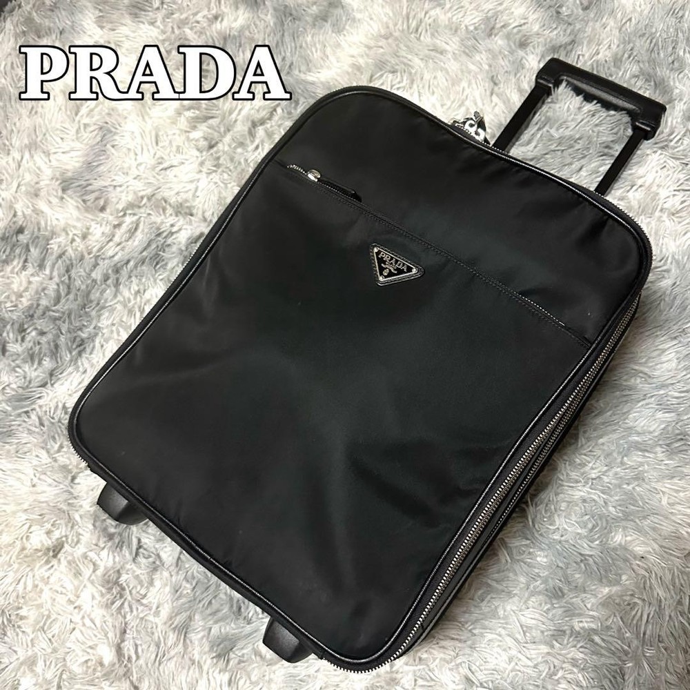Prada Nylon Carry-On Suitcase with 2 Wheels and Pouch Special Offer