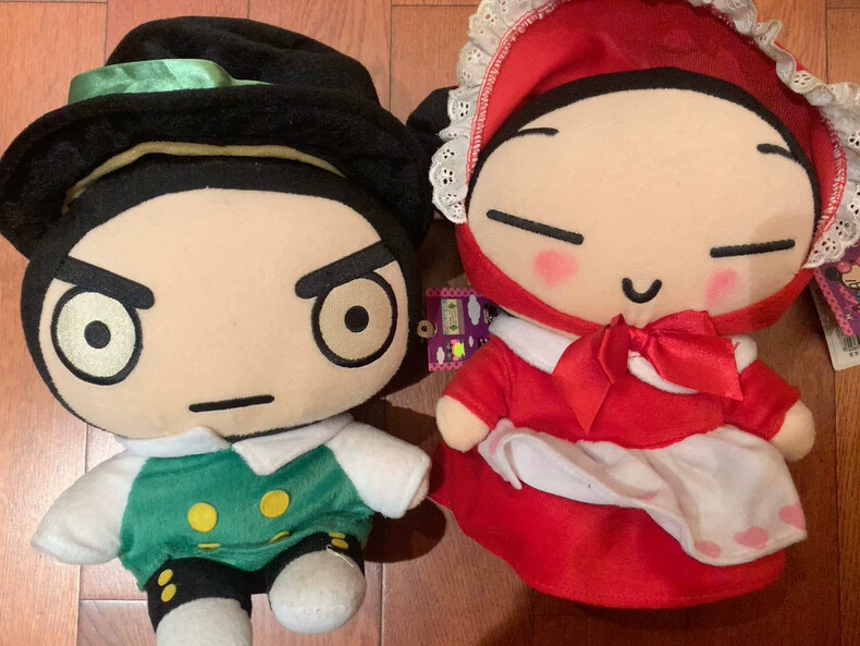 2pcs Set Pucca＆Garu Princess＆Prince Ver Plush Doll Vintage Toy Collectible Rare