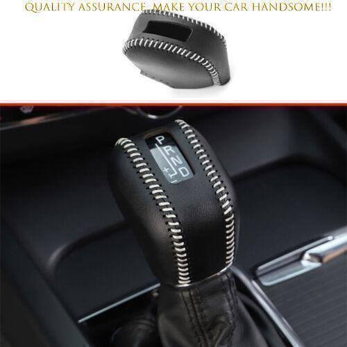 Volvo XC90 2016-2022 Black White Leather Gear Shift Knob Cover
