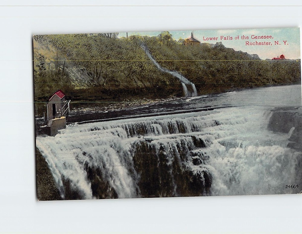 Postcard Lower Falls of the Genesee Rochester New York USA