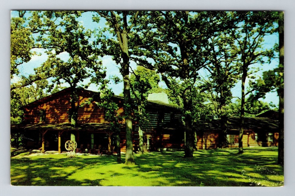 Rockton IL-Illinois, Wagon Wheel Lodge, Advert, Vintage Postcard