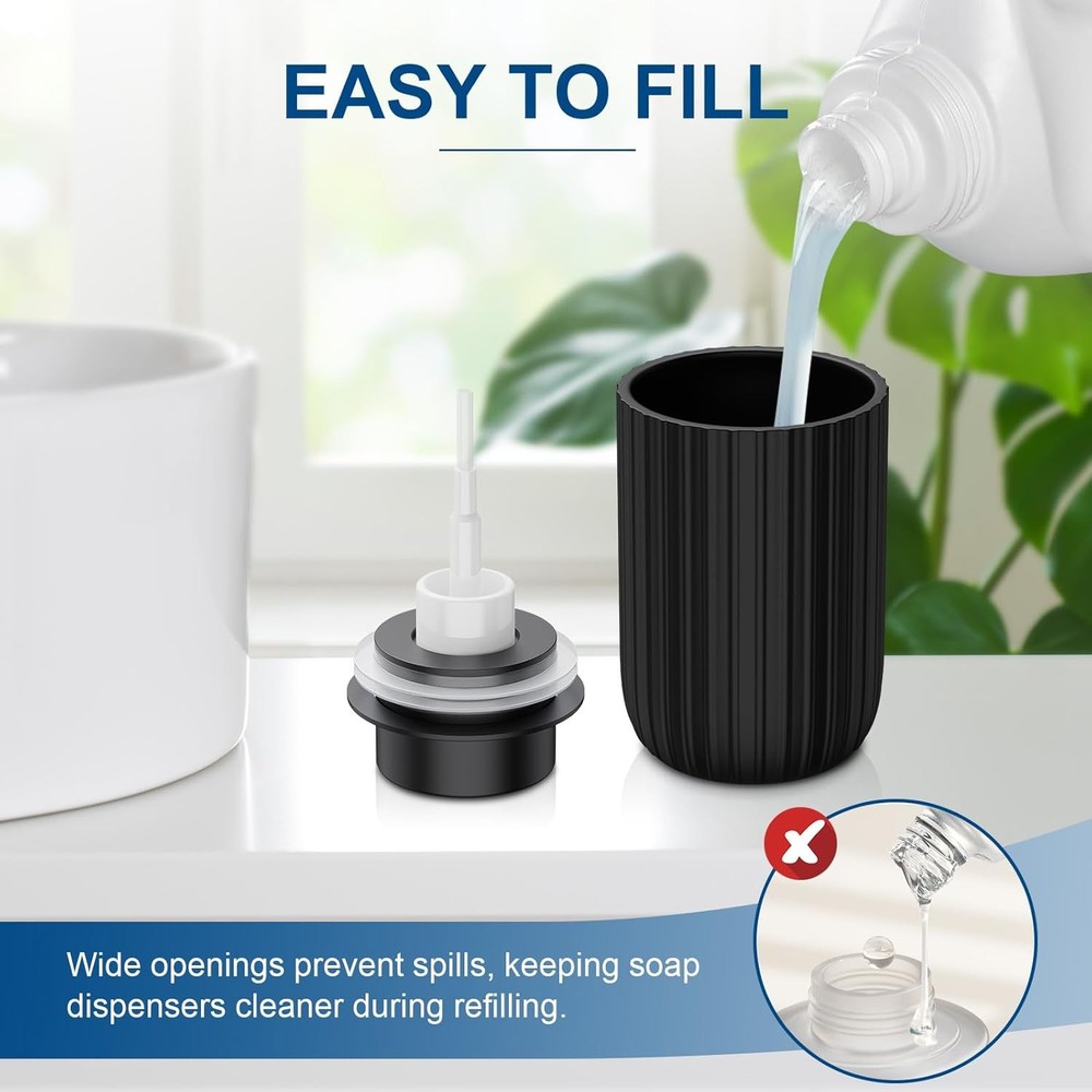 Ceramic Foaming Soap Dispenser, 12 oz Bathroom Foam Hand Soap Dispenser