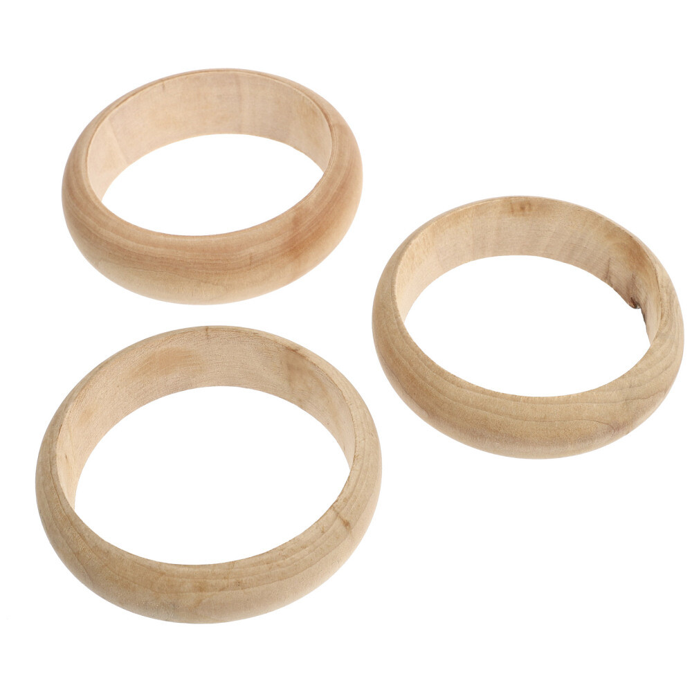 3 Pcs Hardwood Dowel DIY Accessories Jewelry Making Supplies